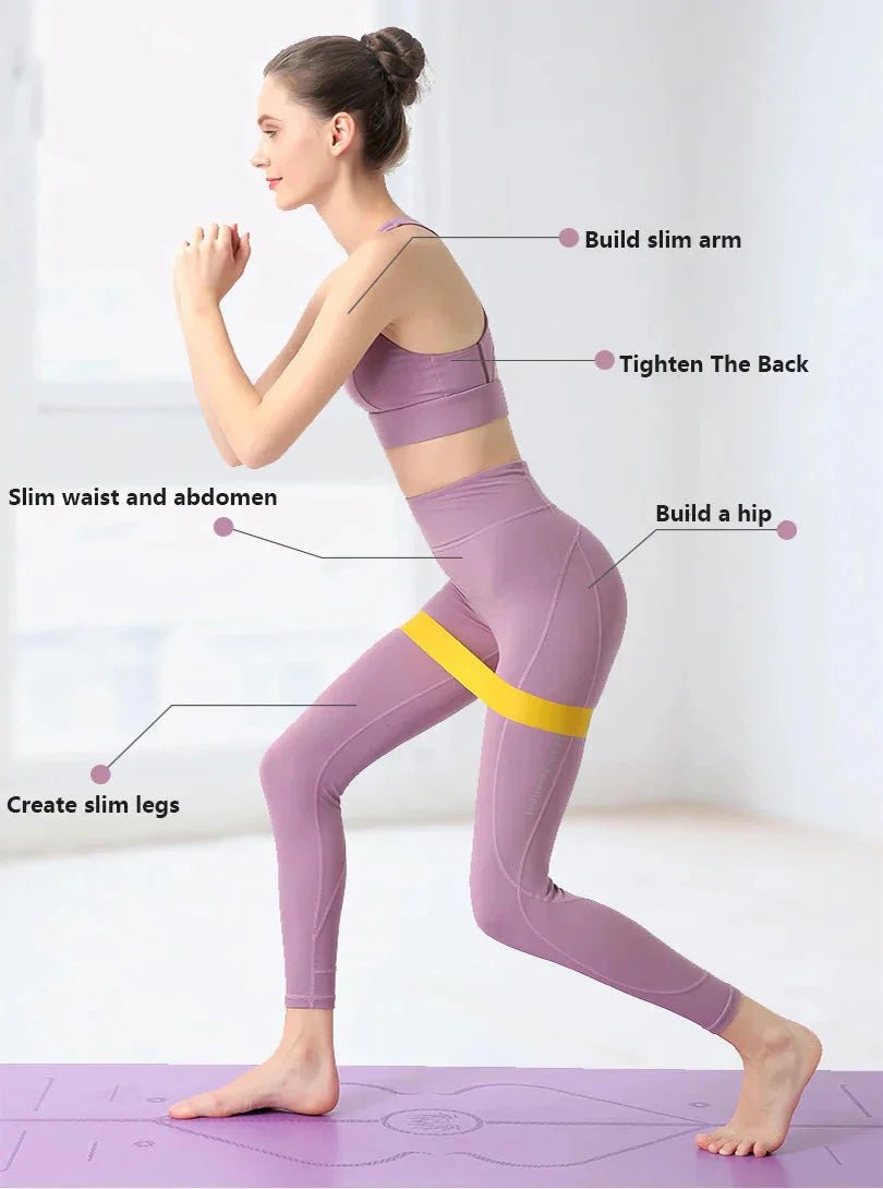 Elastic Resistance Bands Set for Yoga, Pilates, and Strength Training - 5 - Pack - Mi tiendaMi tiendaTender pinkElastic Resistance Bands Set for Yoga, Pilates, and Strength Training - 5 - Pack