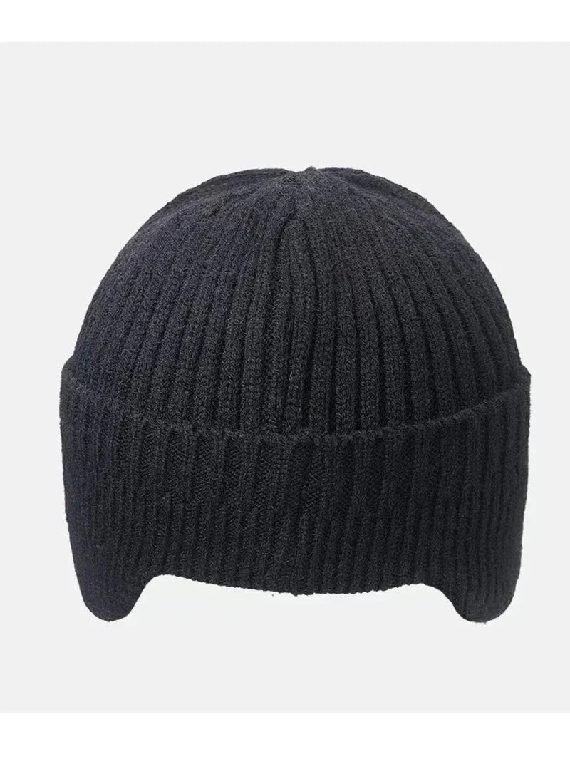 New Winter Men'S Hat – Outdoor Ear Protection Warm Knitted Cap with Windproof Visor, Thick Bicycle Scarf Cap for Men - Mi tiendaMi tiendaBlackNew Winter Men'S Hat – Outdoor Ear Protection Warm Knitted Cap with Windproof Visor, Thick Bicycle Scarf Cap for Men
