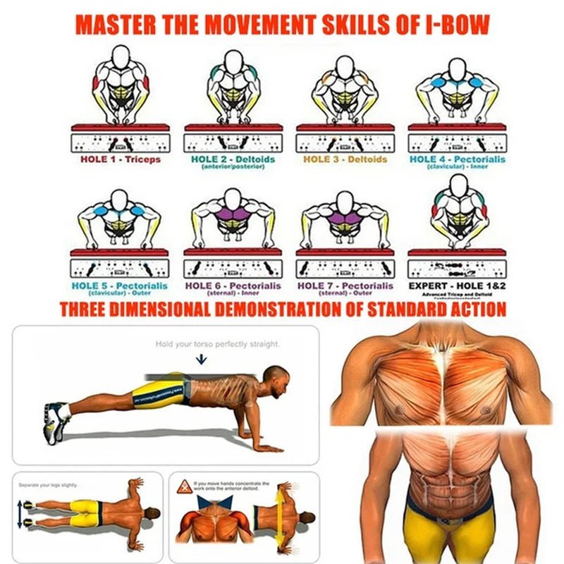 Portable Multifunctional Push - Up Board Set with Handles Foldable Fitness Equipment for Chest Abdomen Arms and Back Training - Mi tiendaMi tiendaBoard PadPortable Multifunctional Push - Up Board Set with Handles Foldable Fitness Equipment for Chest Abdomen Arms and Back Training