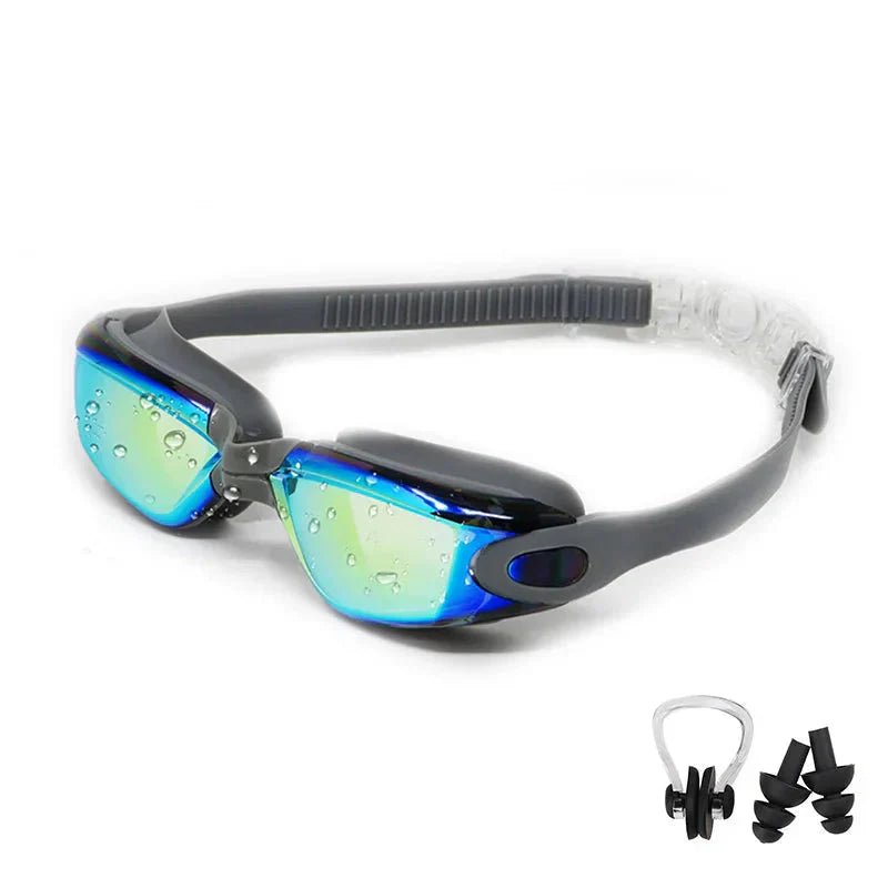Swimming Goggles for Men & Women – Anti - Fog UV Protection, Waterproof, Adjustable Silicone Swim Goggles for Adults & Kids - Mi tiendaMi tiendaBright Silver41455B