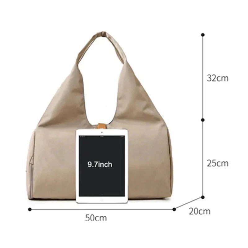 Women'S Multi - Purpose Sports Bag - Waterproof with Shoe Pocket for Yoga, Gym, and Travel - Mi tiendaMi tiendaBlackWomen'S Multi - Purpose Sports Bag - Waterproof with Shoe Pocket for Yoga, Gym, and Travel