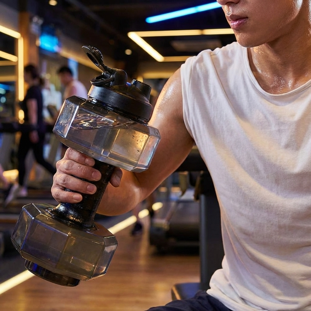 Botella deportiva en forma de mancuerna | Aury Sport