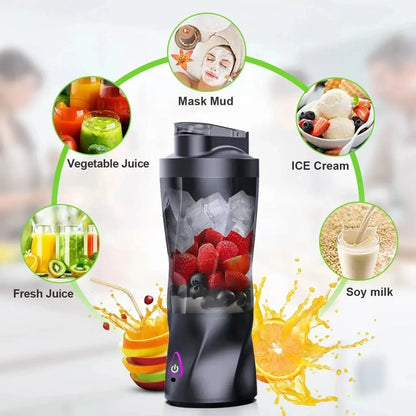 Batidora Portátil Recargable 680ml - Aury SportAury SportNegro2025 New Portable Electric Wireless Juicer USB Charging 700Ml Large - Capacity Large Household Juicer Fruit Sctional 700ML Blender
