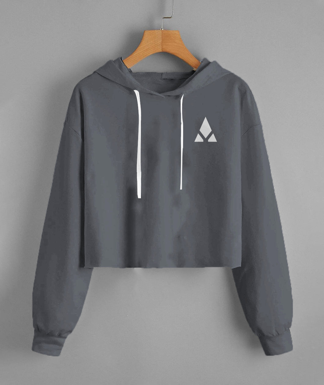 Sudadera corta de forro polar - Aury SportAury SportGris oscuroLady'S Fleece Cropped Hoodie | Lane Seven LS12000