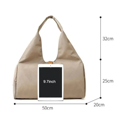 Women'S Multi - Purpose Sports Bag - Waterproof with Shoe Pocket for Yoga, Gym, and Travel - Mi tiendaMi tiendaBlackWomen'S Multi - Purpose Sports Bag - Waterproof with Shoe Pocket for Yoga, Gym, and Travel