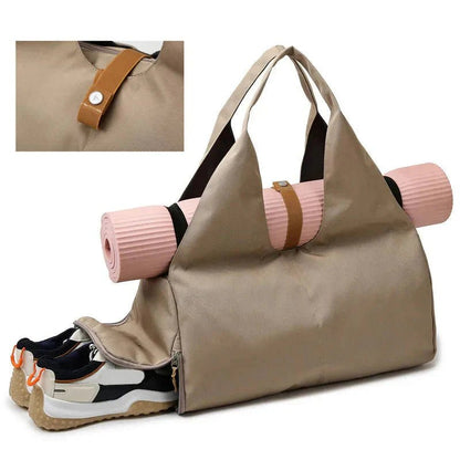 Women'S Multi - Purpose Sports Bag - Waterproof with Shoe Pocket for Yoga, Gym, and Travel - Mi tiendaMi tiendaBlackWomen'S Multi - Purpose Sports Bag - Waterproof with Shoe Pocket for Yoga, Gym, and Travel